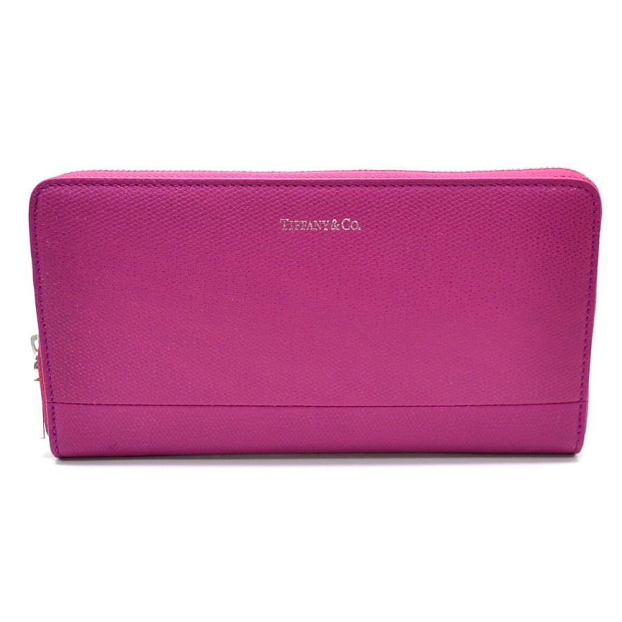 財布 Tiffany Co ティファニー ラウンドファスナー 長財布 レザー ピンクパープル K Blumin 通販 Yahoo ショッピング
