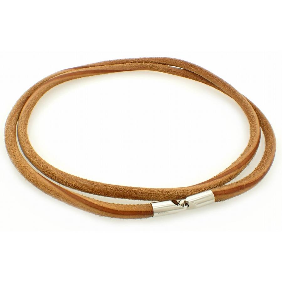 人気沸騰ブラドン エルメス ジュエリー Hermes ロングチョーカー シルバー金具 U ブラウン 茶 ネックレス メンズアクセサリー