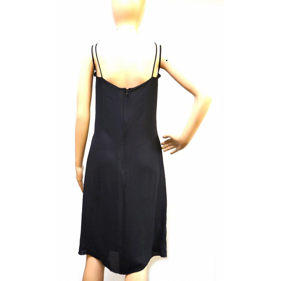 CHANEL シャネル ロングドレス レディース キャミソール 上下セット ココマークボタン 絹 シルク100% ブラック 黒 #40 | CHANEL | 03