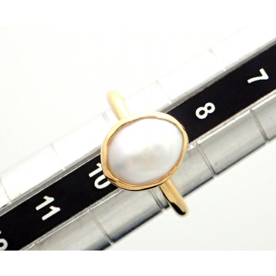 ジュエリー Agete アガット パール ファッションリング 指輪 K18 ゴールド マザーオブパール 9号 U Blumin 通販 Yahoo ショッピング