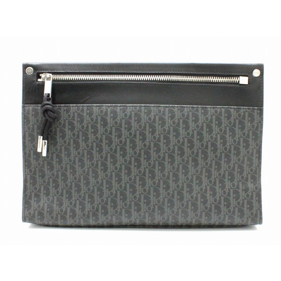 年中無休 バッグ Christian Dior クリスチャン ディオール トロッター セカンドバッグ クラッチバッグ メンズ レザー 黒 ブラック シルバー金具 03 Bo 996 K バッグ Headshotsbar Com