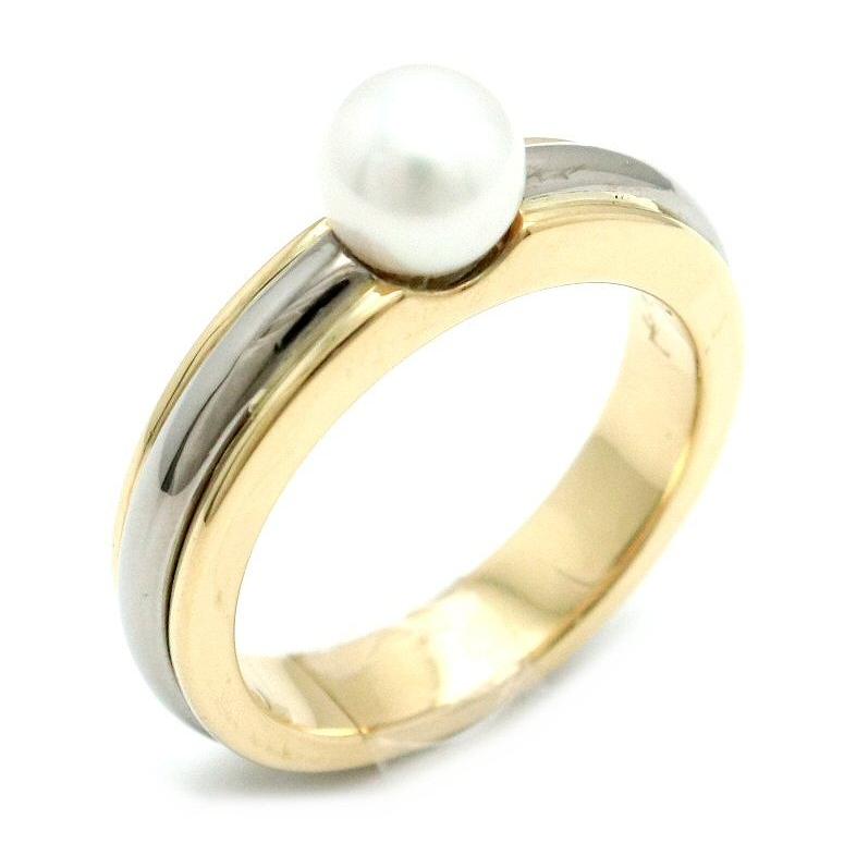 即日出荷 Yves Saint Laurent イヴ サン ローラン Ysl イブサンローラン リング 指輪 パール 真珠 K18 イエローゴールド ホワイトゴールド Wg 16号 16 中古 オンラインストア限定 Www Devondigitalimaging Co Uk