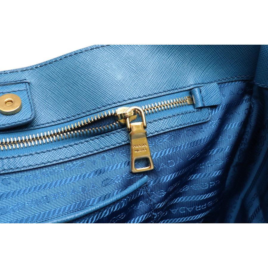 Prada プラダ Saffiano Lux サフィアーノ ハンドバッグ トートバッグ 型押し レザー コバルトブルー 青 水色 国内ブティック購入品 Bn1844 中古 11920476 Blumin 通販 Yahoo ショッピング