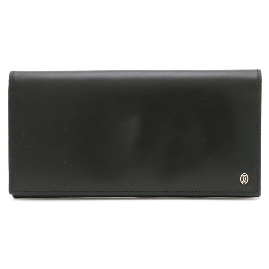 Cartier カルティエ パシャライン パシャ ドゥ カルティエ 2つ折長財布 札入れ カーフ レザー 黒 ブラック シルバー L 中古 Blumin 通販 Yahoo ショッピング