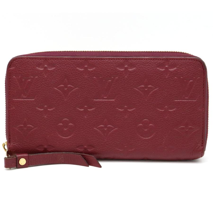 日本全国送料無料 Louis Vuitton ルイ ヴィトン モノグラムアンプラント ジッピーウォレット ラウンドファスナー 長財布 オロール バーガンディ 赤紫系 M 中古 海外最新 Klientsoft Com