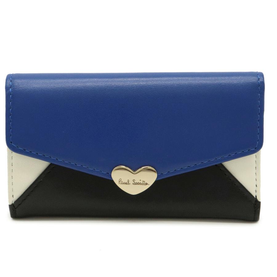 Paul Smith ポール スミス ポールスミス カラーミックス ラブレター 5連キーケース レザー ブルー 青 ブラック 黒 ホワイト 白 Pwd280 中古 1108 Blumin 通販 Yahoo ショッピング