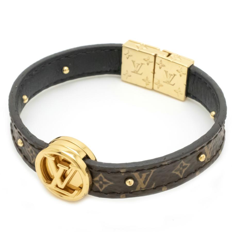 Louis Vuitton ルイ ヴィトン モノグラム ブラスレ Lvサークル リバーシブル ブレスレット バングル ゴールド金具 M6173 中古 1774 Blumin 通販 Yahoo ショッピング