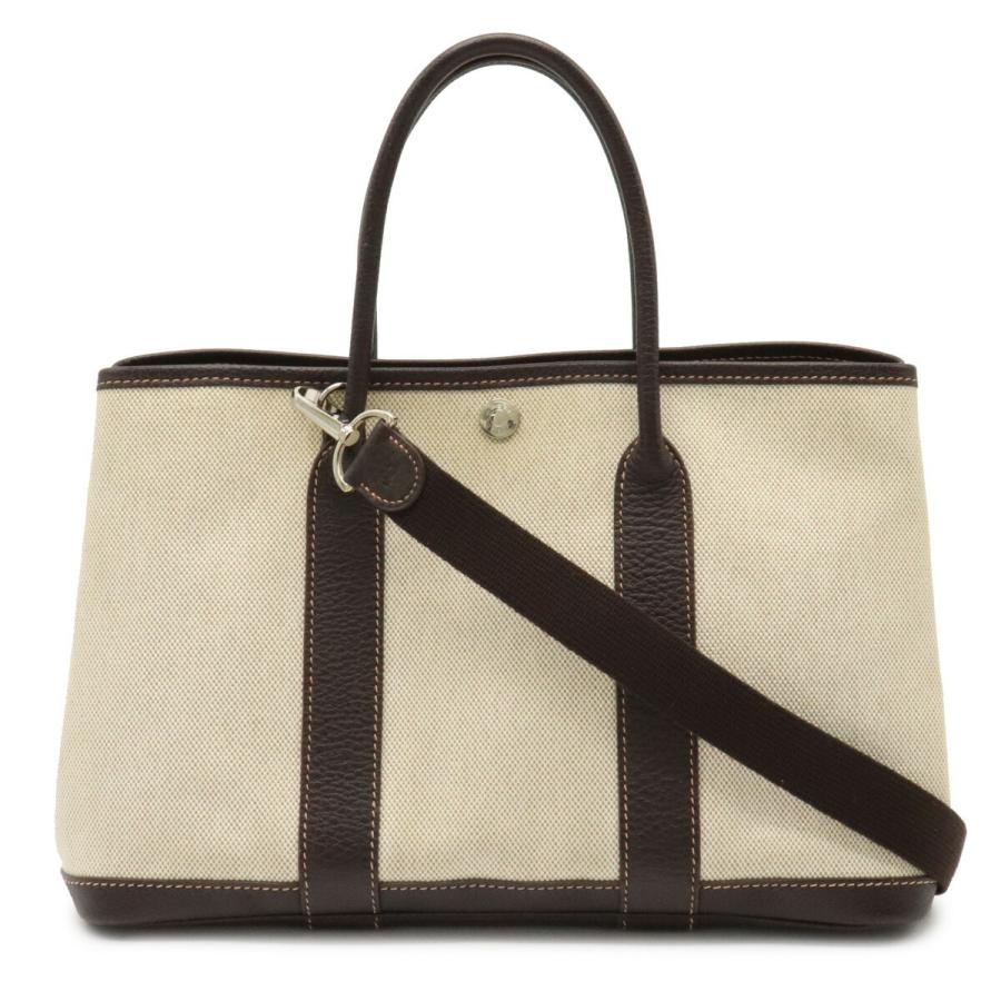 Hermes エルメス ガーデンパーティtpm トートバッグ ハンドバッグ 2way ショルダー トワルアッシュ レザー ベージュ 茶 ブラウン H刻印 中古 17 Blumin 通販 Yahoo ショッピング