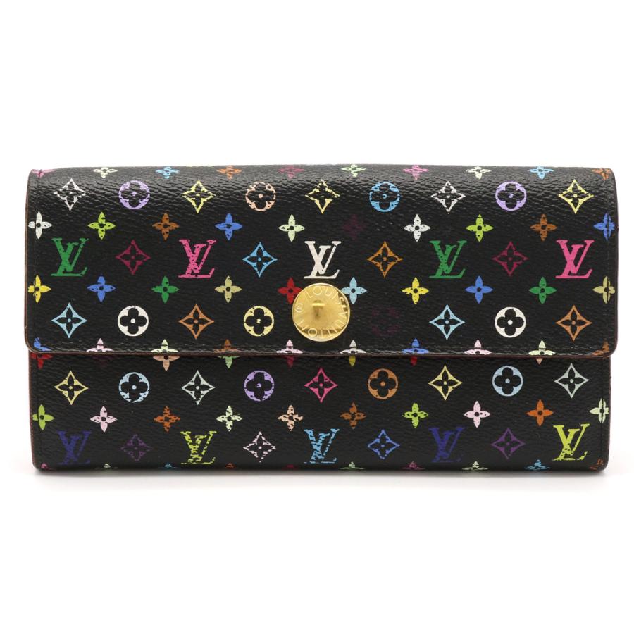 Louis Vuitton ルイ ヴィトン モノグラム マルチカラー ポルトフォイユ サラ 2つ折長財布 ノワール 黒 グルナード M 中古 Blumin 通販 Yahoo ショッピング