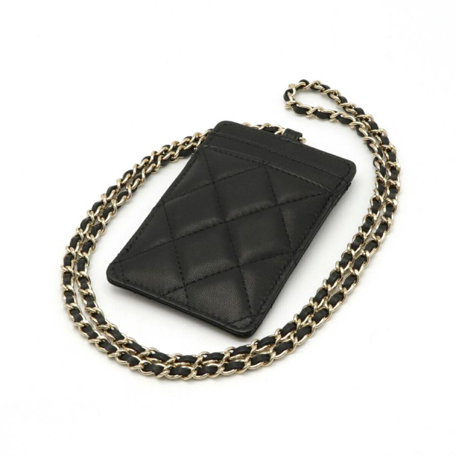 CHANEL シャネル マトラッセ ココマーク チェーンストラップ 名刺入れ CHANEL シャネル マトラッセ ココマーク チェーンストラップ 名刺入れ