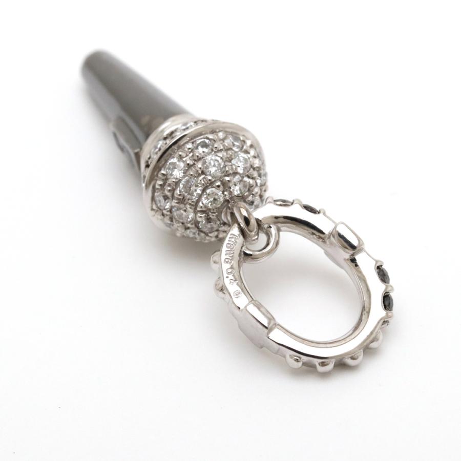 Rosen Hemden ローゼンヘムデン ネックレス トップ ペンダント チャーム マイク モチーフ K18WG ホワイトゴールド D0.40ct ダイヤモンド |  | 03