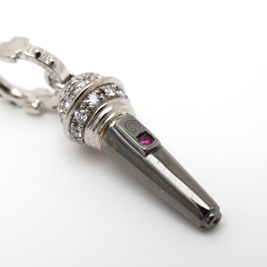 Rosen Hemden ローゼンヘムデン ネックレス トップ ペンダント チャーム マイク モチーフ K18WG ホワイトゴールド D0.40ct ダイヤモンド |  | 04