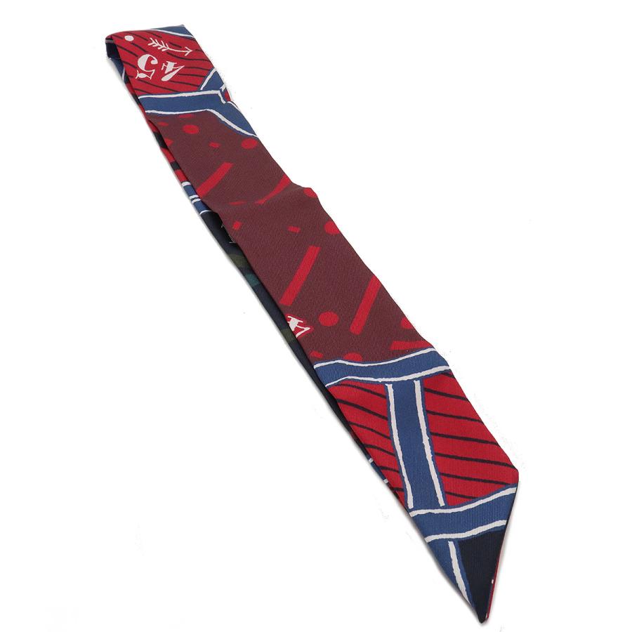 HERMES エルメス TWELL ツイリー ツイル トゥイリー トゥイル スカーフ バッグアクセサリー シルク100% レッド 赤 マルチカラー | HERMES | 01