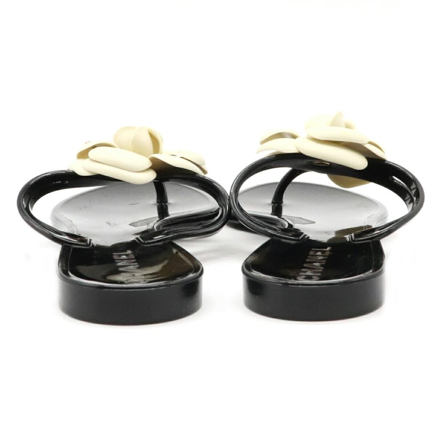 業務用 - シャネル CHANEL カメリア トングサンダル 黒 - 公式