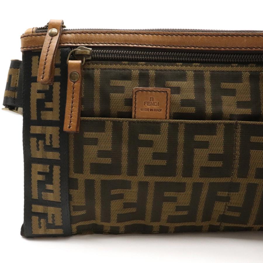 フェンディ ウエストポーチ ズッカ 7VA187 カーキ ブラウン キャンバス