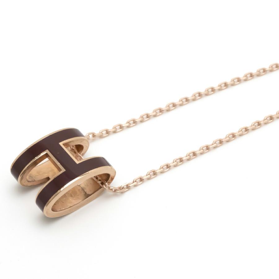 人気の贈り物が Hermes 中古 ボルドー ピンクゴールドプレーテッド Pgp ペンダント ネックレス チェーン Hロゴ Hネックレス ポップアッシュ エルメス ネックレス ペンダント Www Pathwaysfl Org