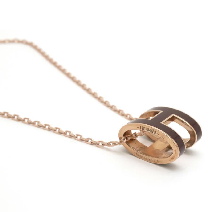 人気の贈り物が Hermes 中古 ボルドー ピンクゴールドプレーテッド Pgp ペンダント ネックレス チェーン Hロゴ Hネックレス ポップアッシュ エルメス ネックレス ペンダント Www Pathwaysfl Org