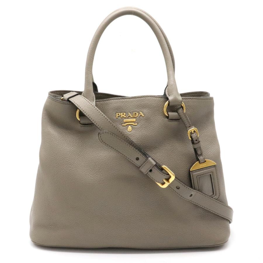 最終値下げ PRADA プラダ ハンドバッグ サフィアーノ グレージュ 1BA058 - ハンドバッグ