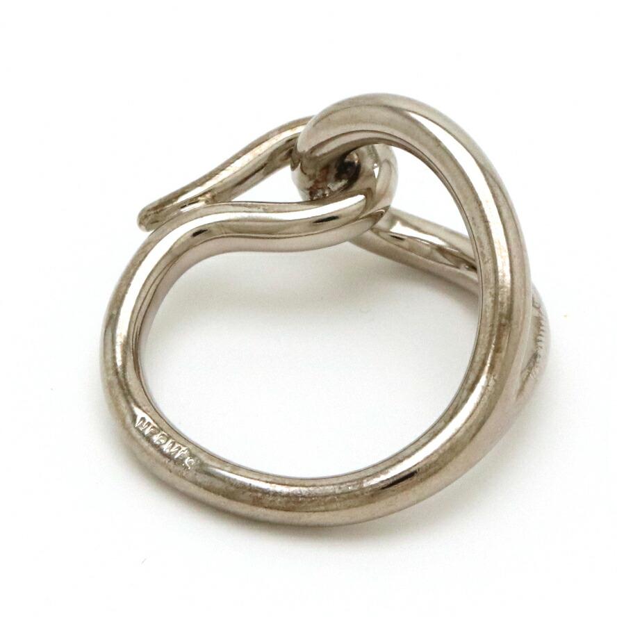 HERMES エルメス スカーフリング ジャンボ シルバーカラー