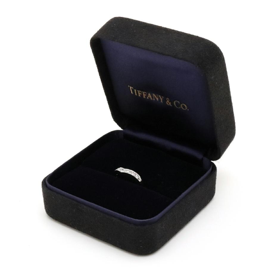 【新品仕上げ済】TIFFANY&Co. ティファニー Vバンドリング 指輪 #7.5 7.5号 Pt950 プラチナ 7PD｜blumin｜08