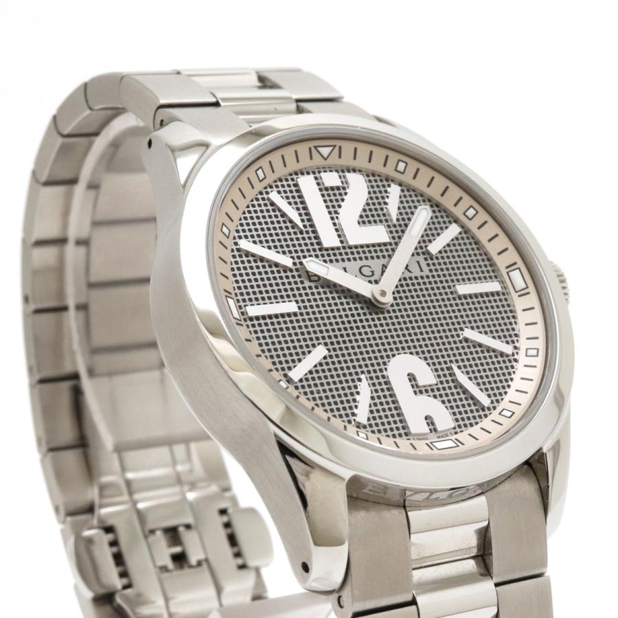 BVLGARI ブルガリ ソロテンポ グレー文字盤 メンズ QZ クォーツ 腕時計 