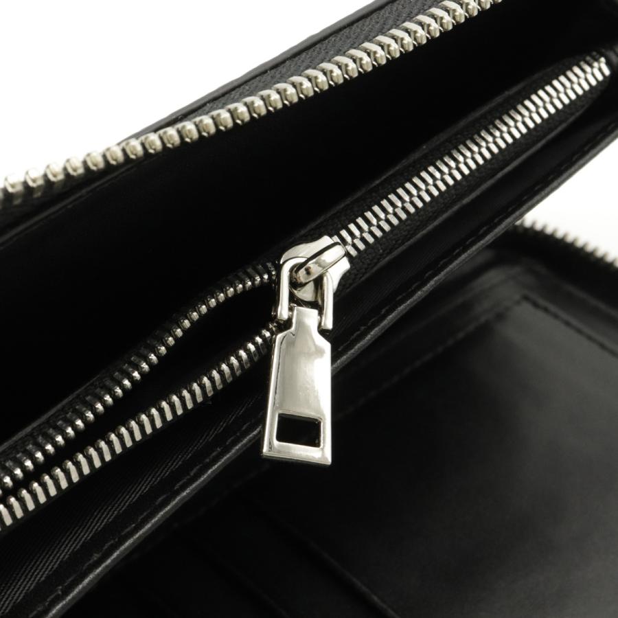 クロコダイル ワニ革 レザー ラウンドファスナー 長財布 ブラック 黒 シルバー金具 |  | 06