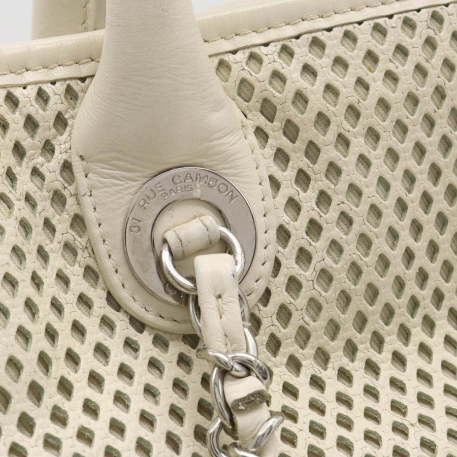 CHANEL シャネル ココマーク パンチングメッシュ ハンドバッグ