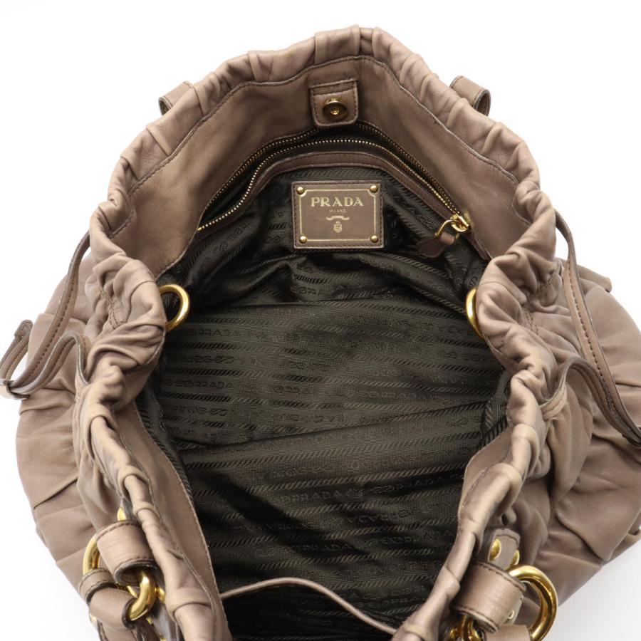 PRADA プラダ ギャザー ハンドバッグ トートバッグ 2WAY ショルダー 