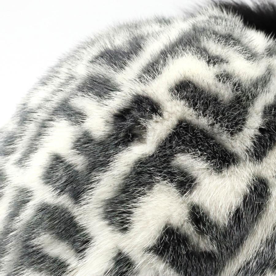 FENDI フェンディ ズッカ柄 ミンク フォックス ファー 帽子 ブラック 黒 ホワイト 白 #S FNX085 | FENDI | 01