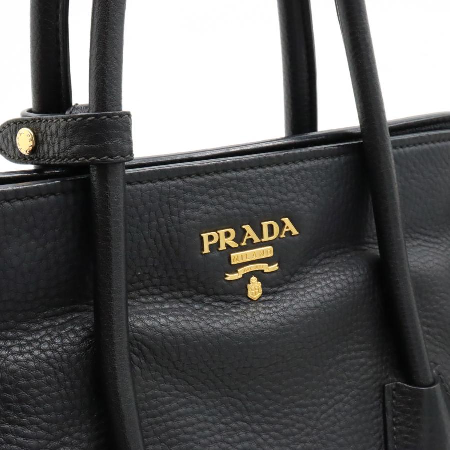 PRADA プラダ VIT.DAINO トートバッグ ハンドバッグ 2WAY ショルダーバッグ 斜め掛け レザー NERO 黒｜blumin｜08