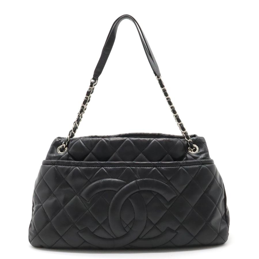 シャネル マトラッセ ココマーク ラムスキン チェーン トートバッグ 黒 CHANEL シャネル マトラッセ ココマーク チェーン トートバッグ