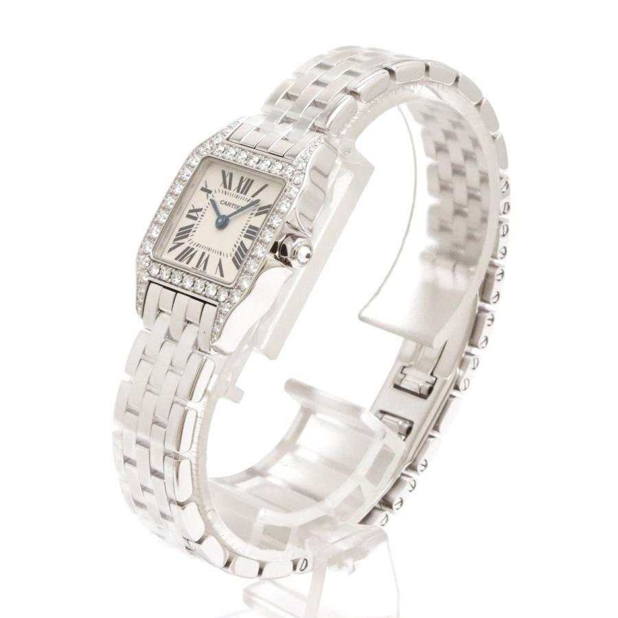 Cartier カルティエ サントスドゥモワゼルSM  K18WG ダイヤベゼル レディース 腕時計 QZ クォーツ WF9003Y8 | Cartier | 01