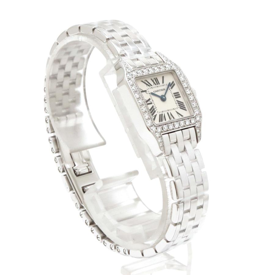 Cartier カルティエ サントスドゥモワゼルSM  K18WG ダイヤベゼル レディース 腕時計 QZ クォーツ WF9003Y8 | Cartier | 02