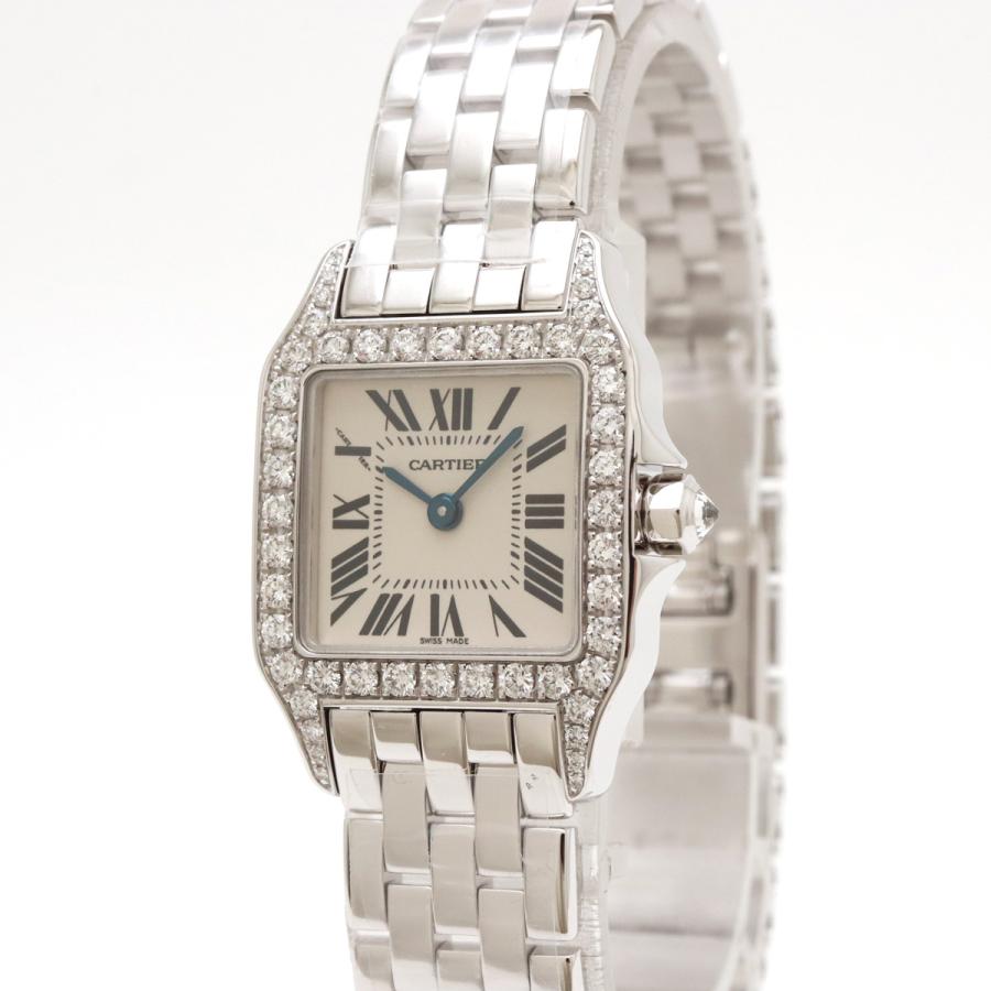 Cartier カルティエ サントスドゥモワゼルSM  K18WG ダイヤベゼル レディース 腕時計 QZ クォーツ WF9003Y8 | Cartier | 03