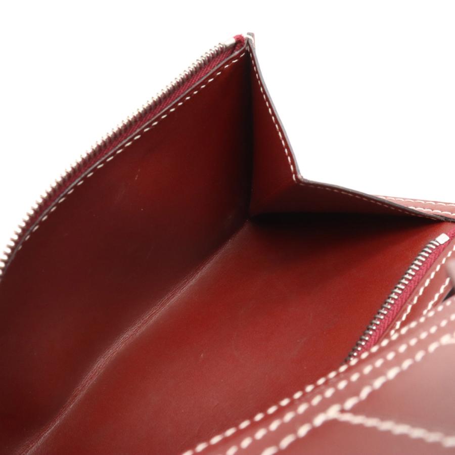 美品】HERMES エルメス ベアン 長財布 ボルドー シルバー金具