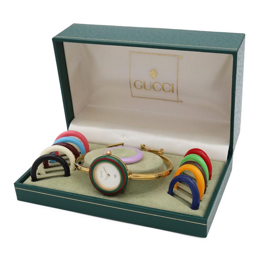 GUCCI グッチ チェンジベゼル ホワイト文字盤 GP レディース QZ クォーツ 腕時計 11/12 | GUCCI | 08