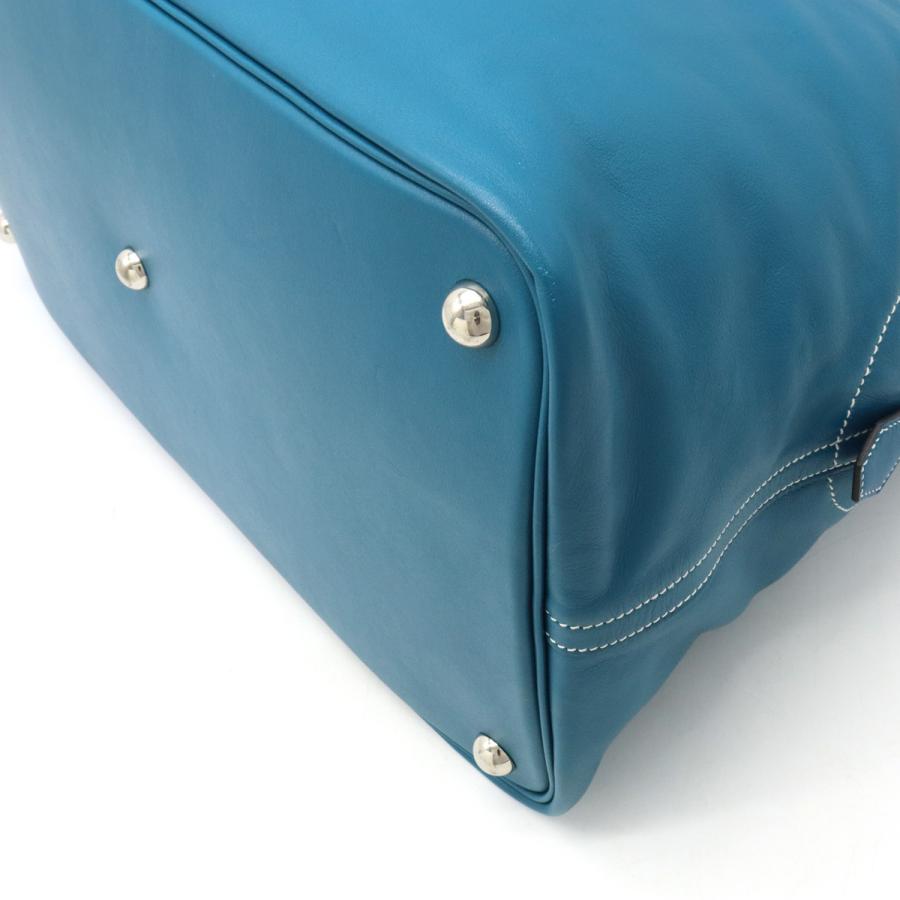 HERMES エルメス ボリード リラックス45  ボストンバッグ ハンドバッグ 旅行カバン ヴォーシッキム レザー ブルーイズミール □Q刻印 HERMES（エルメス） ボリード リラックス45 ボストンバッグ