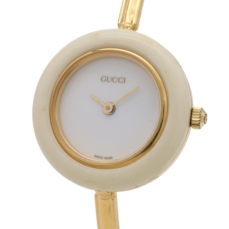 GUCCI グッチ チェンジベゼル ホワイト文字盤 GP レディース QZ クォーツ 腕時計 11/12.2 | GUCCI | 03