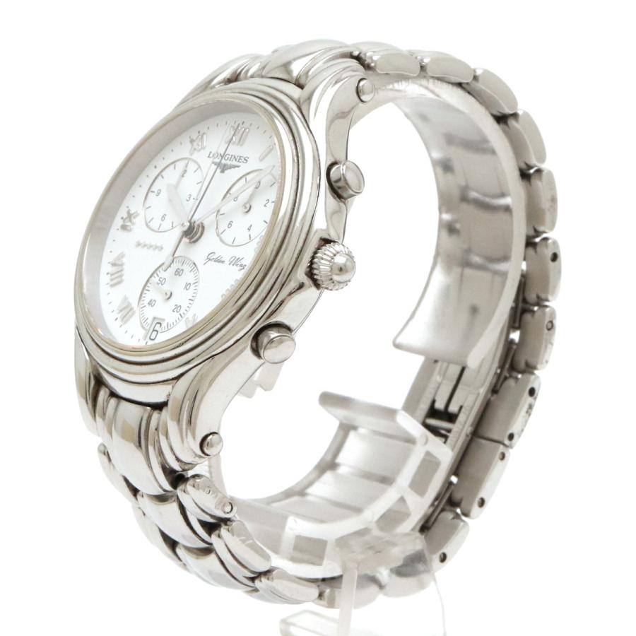 LONGINES ロンジン ゴールデンウィング クロノグラフ ホワイト文字盤 SS メンズ QZ クォーツ 腕時計 L3.610.4 | LONGINES | 01