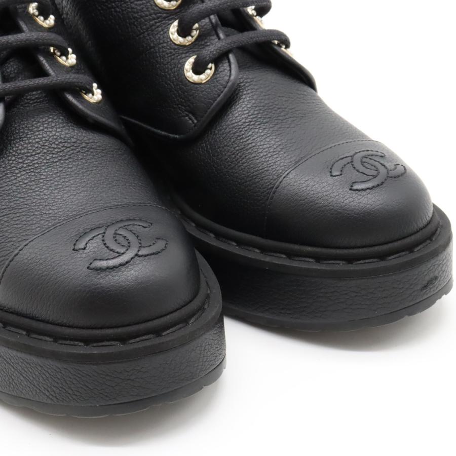 CHANEL（シャネル） ショートブーツ レースアップ 編み上げ ココマーク
