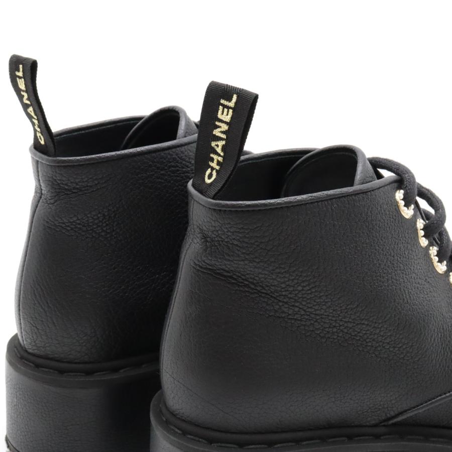 CHANEL（シャネル） ショートブーツ レースアップ 編み上げ ココマーク