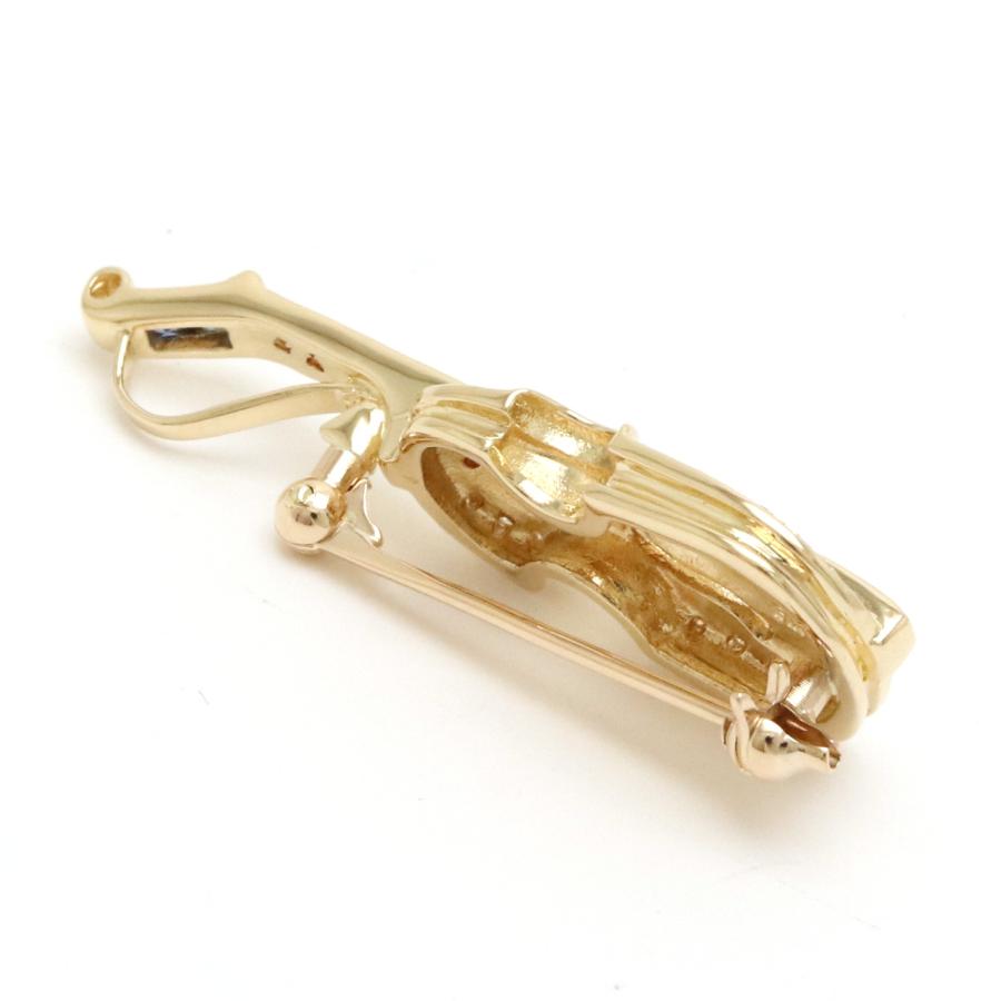 ペンダントトップ ペンダントヘッド チャーム ブローチ ヴァイオリン 楽器モチーフ K18YG サファイア S0.10ct ダイヤモンド D0.34ct |  | 01