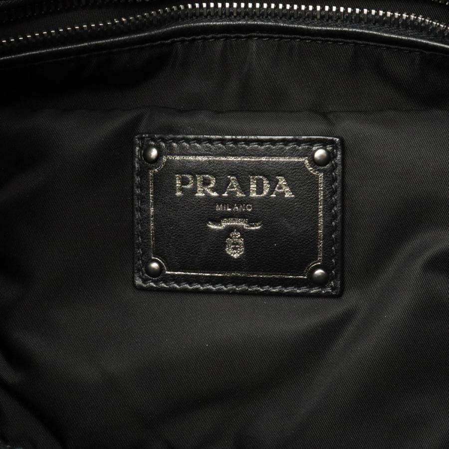 PRADA プラダ TESSUTO トートバッグ ラージトート ショルダーバッグ 肩掛け ナイロン レザー NERO 黒｜blumin｜06