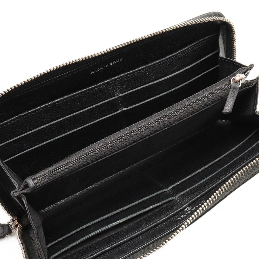 CHANEL シャネル ココマーク ラウンドファスナー 長財布 レザー ブラック 黒 シルバー金具 | CHANEL | 04