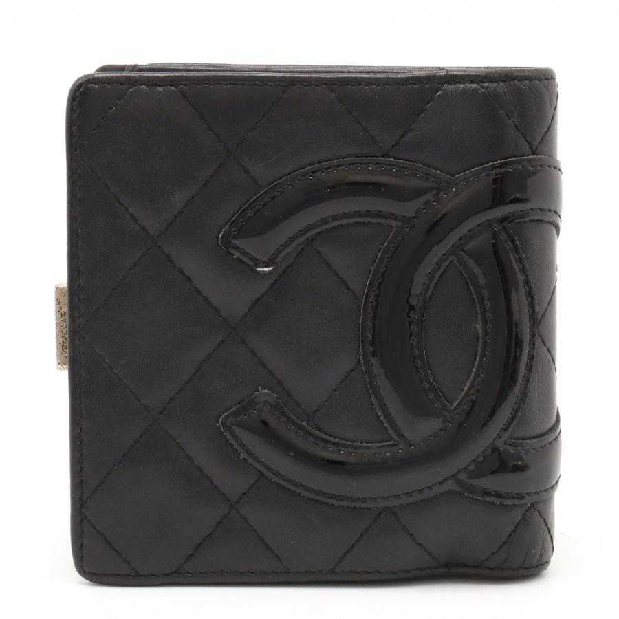 CHANEL シャネル カンボンライン がま口財布 ガマ口 2つ折財布 二 
