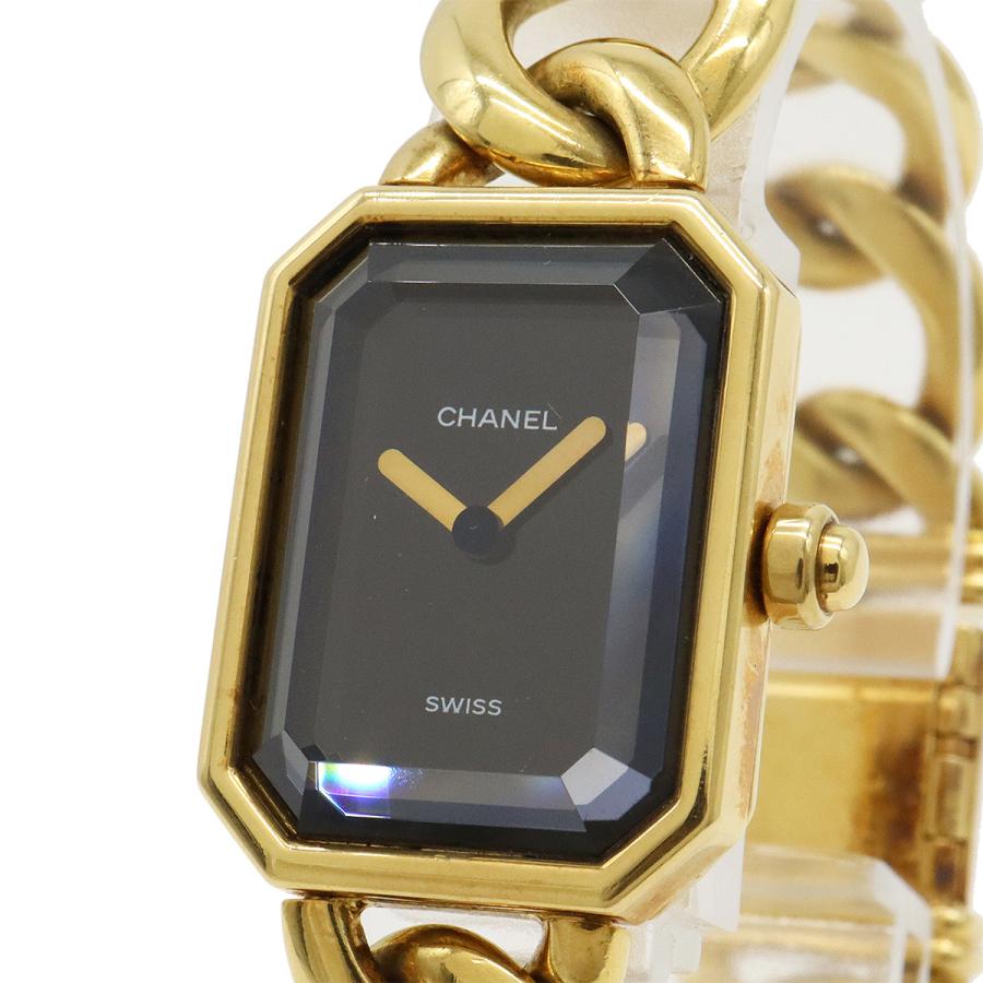 CHANEL シャネル プルミエール Lサイズ 金無垢 ブラック文字盤 K18YG　750 イエローゴールド レディース QZ クォーツ 腕時計 ゴールド | CHANEL | 03