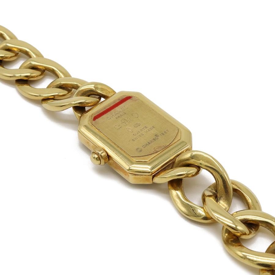 CHANEL シャネル プルミエール Lサイズ 金無垢 ブラック文字盤 K18YG　750 イエローゴールド レディース QZ クォーツ 腕時計 ゴールド | CHANEL | 04