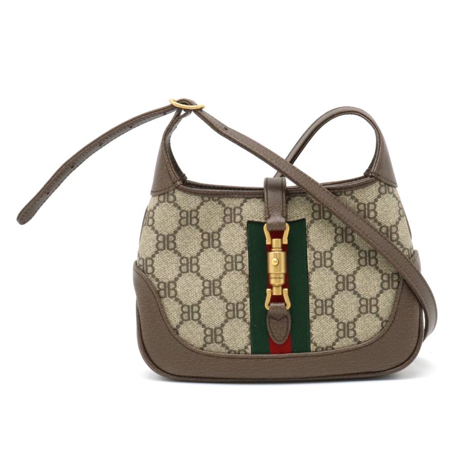 GUCCI グッチ BALENCIAGA バレンシアガ コラボ ザ ハッカー プロジェクト ジャッキー ショルダーバッグ ポシェット ベージュ ブラウン | GUCCI