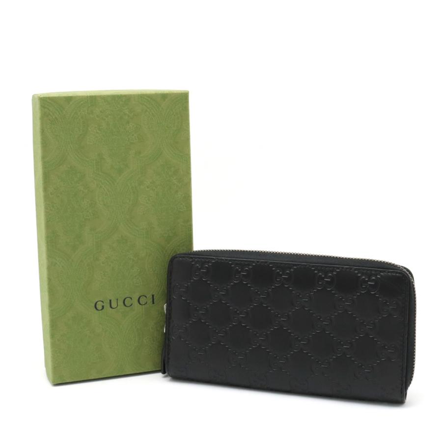 GUCCI グッチ グッチシマ ラウンドファスナー 長財布 レザー ブラック 黒 シルバー金具 307987 | GUCCI | 08