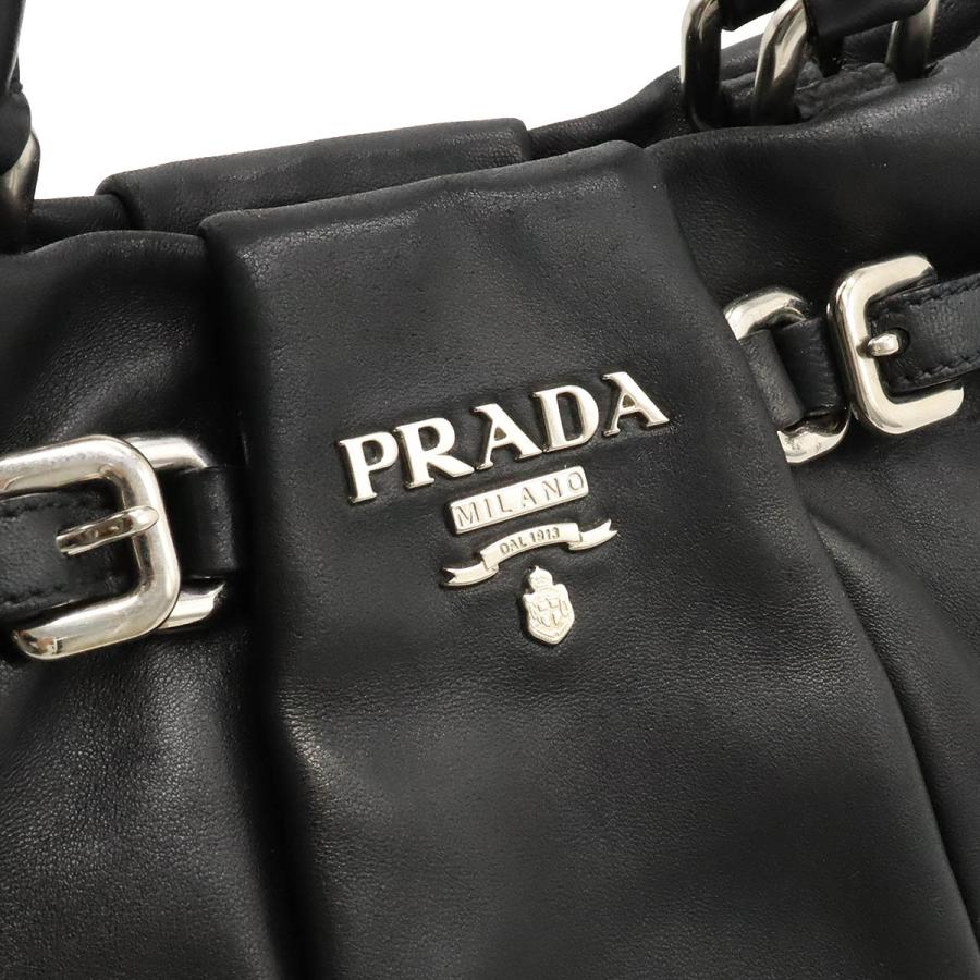 買いネット PRADA プラダ NAPPA SPORT ハンドバッグ 2WAY ショルダーバッグ レザー NERO 黒 ブラック